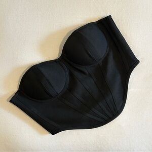 FashionNova Black Strapless Corset